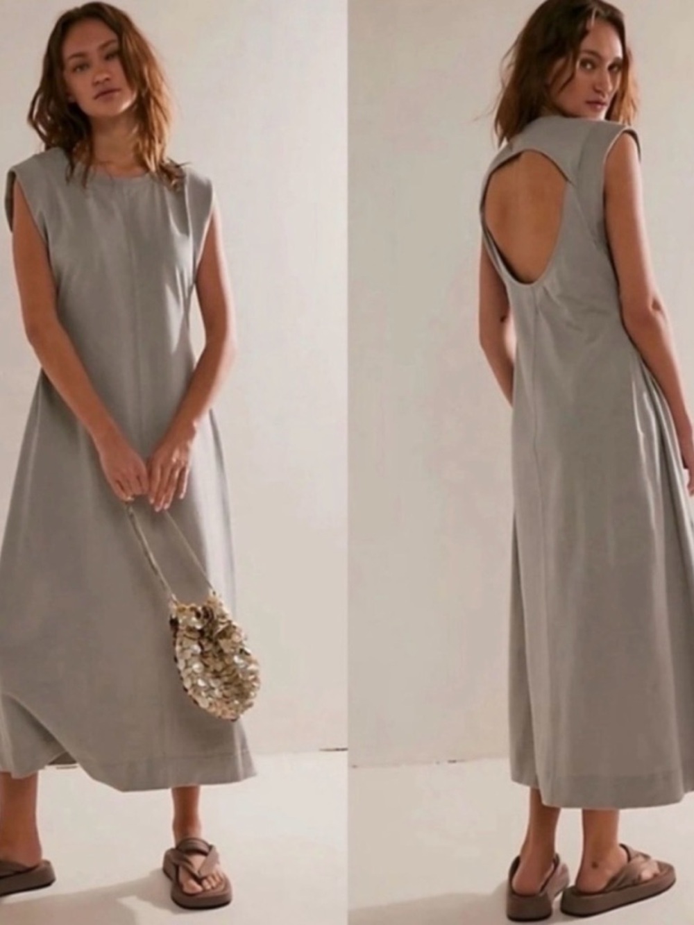 Free People Beach Simone Midi Dress in Frostbitten - Picture 4 of 4